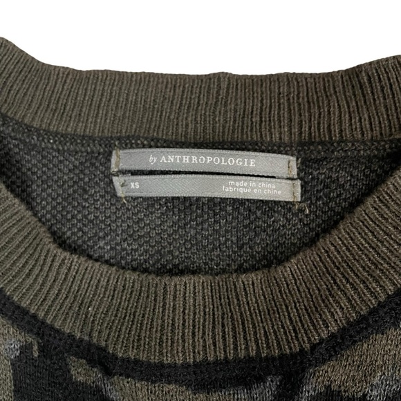 Anthropologie Ethan Leopard Print Short Sleeve Sweater Shirt - Picture 6 of 10